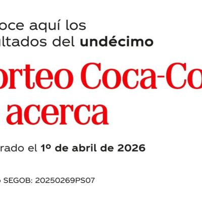 Ganadores-del-11.o-sorteo-Coca‑Cola-te-acerca-1-de-abril-de-2026-ocho-pases-dobles-y-7000-playeras-Adidas