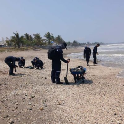 Gobierno-reporta-889.4-toneladas-recolectadas-tras-derrame-en-el-Golfo-de-Mexico