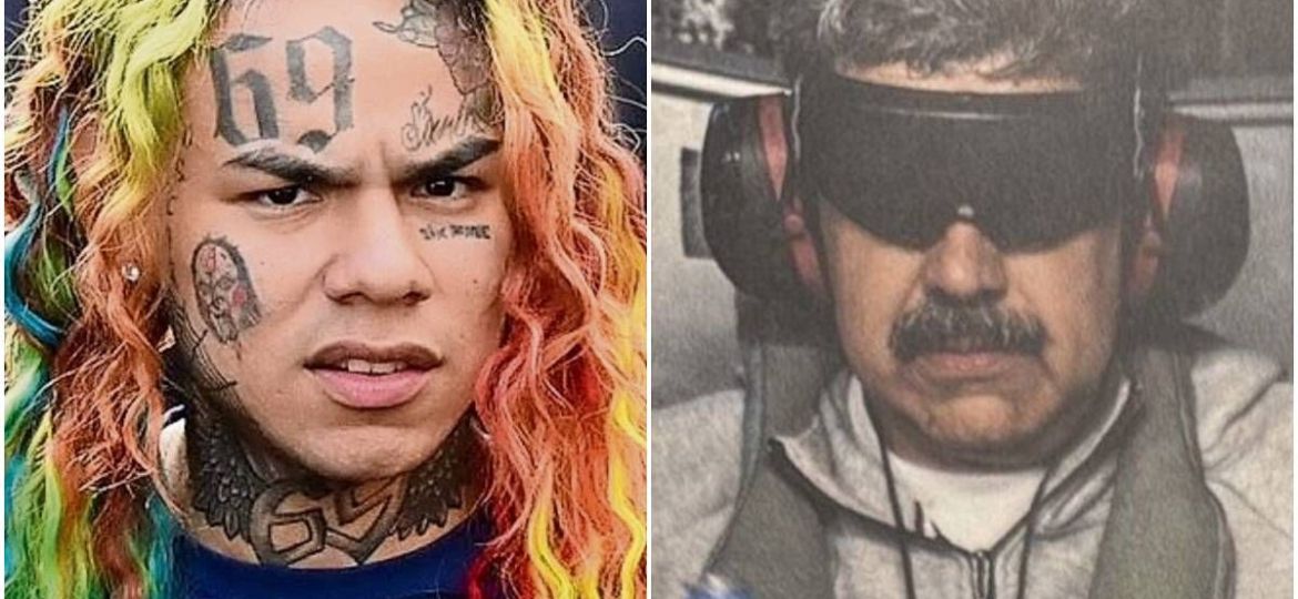 Tekashi-6ix9ine-sale-del-MDC-de-Brooklyn-y-muestra-un-muneco-de-Bob-Esponja-que-atribuye-a-Nicolas-Maduro