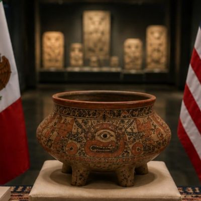 Estados-Unidos-devuelve-a-Mexico-un-brasero-maya-y-un-tecomate-de-Paquime
